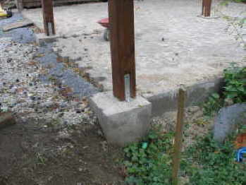 Carportpfosten aufstellen