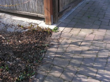 Punktfundament für einen Torpfosten