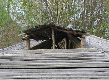 Feuerstelle fuer ein Lagerfeuer im Garten