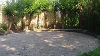 Grillschale keramik: Untergrund für aufstellpool