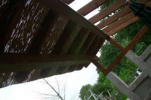 Terrassenüberdachung von unten