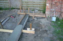 Fundament Terrassenwand