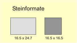 Steinformate Pflastersteine